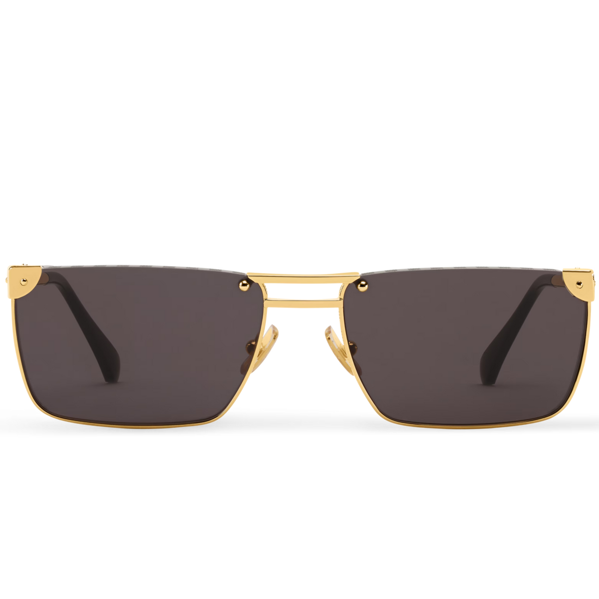 Louis Vuitton Men Square Frame Gold Sunglasses