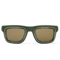 Louis Vuitton Men Square Frame Dark Green Sunglasses