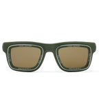 Louis Vuitton Men Square Frame Dark Green Sunglasses