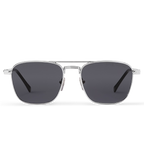Louis Vuitton Men Sqaure Frame Shiny Silver Sunglasses