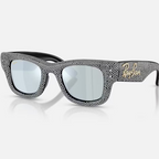Ray Ban Men Square Frame Slate Black Sunglasses