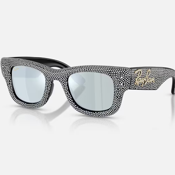 Ray Ban Men Square Frame Slate Black Sunglasses