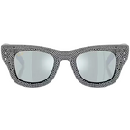 Ray Ban Men Square Frame Slate Black Sunglasses