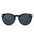 Louis Vuitton Men Round Frame Shiny Soft Black Sunglasses