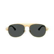 Versace Pilot Frame Shiny Metallic Gold Sunglasses