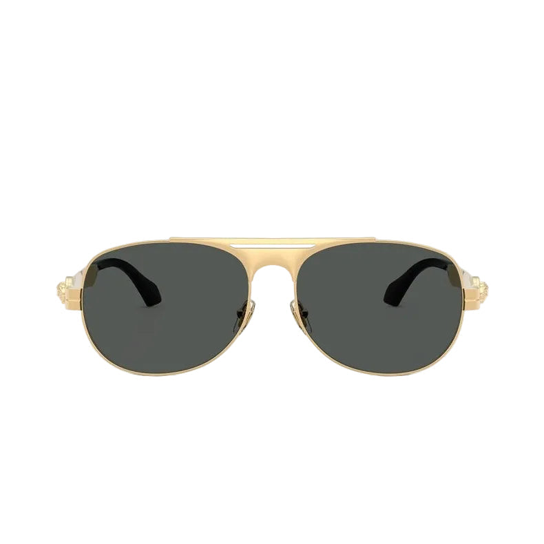 Versace Pilot Frame Shiny Metallic Gold Sunglasses