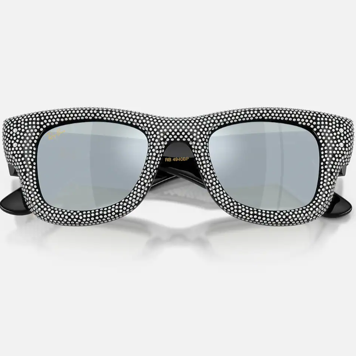 Ray Ban Men Square Frame Slate Black Sunglasses
