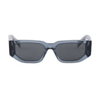 Prada Men Rctangular Frame Transparent Ocean Blue Sunglasses