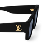 Louis Vuitton Men Rectangular Frame Smoky Black Sunglasses