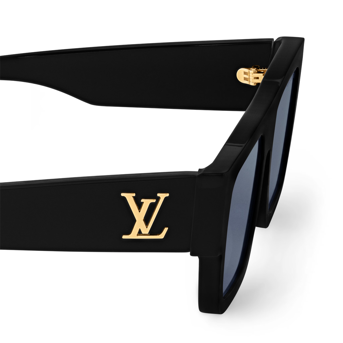 Louis Vuitton Men Rectangular Frame Smoky Black Sunglasses