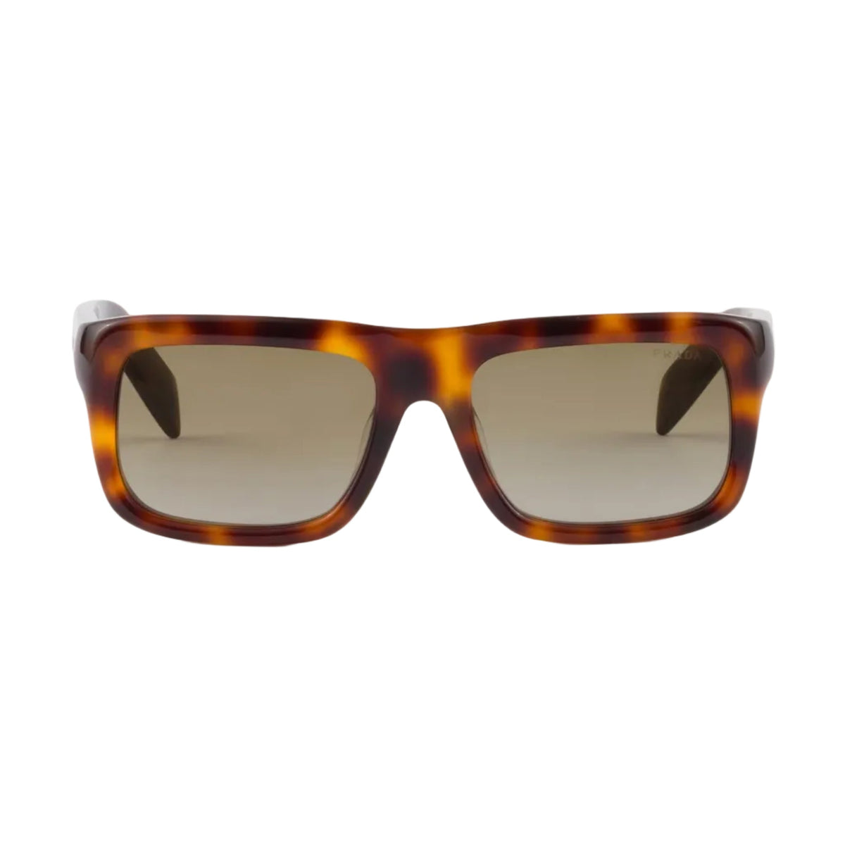 Prada Men Rectangular Frame Classic Tortoiseshell Sunglasses
