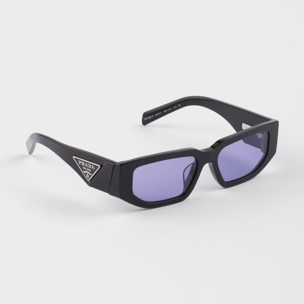 Prada Men Rctangular Frame Shiny Black Sunglasses