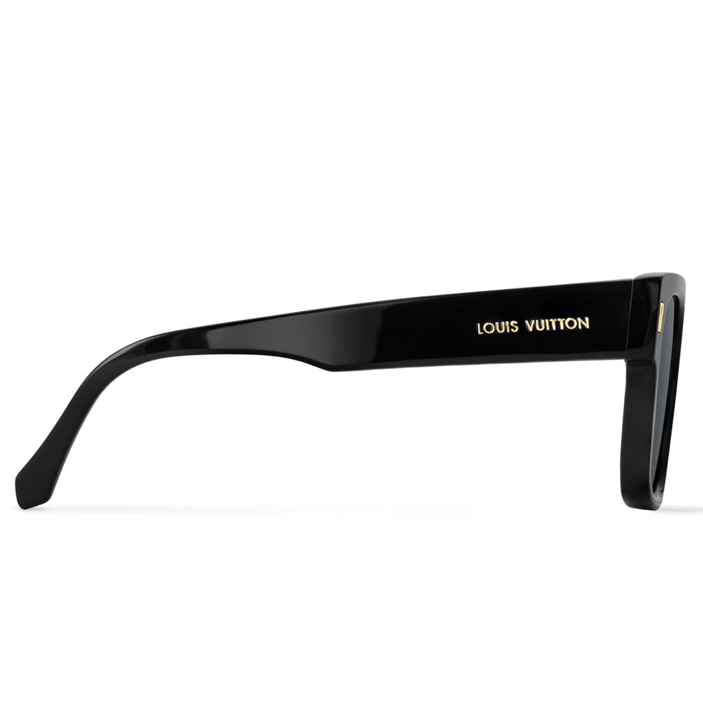 Louis Vuitton Men Sqaure Frame Ink Black Sunglasses