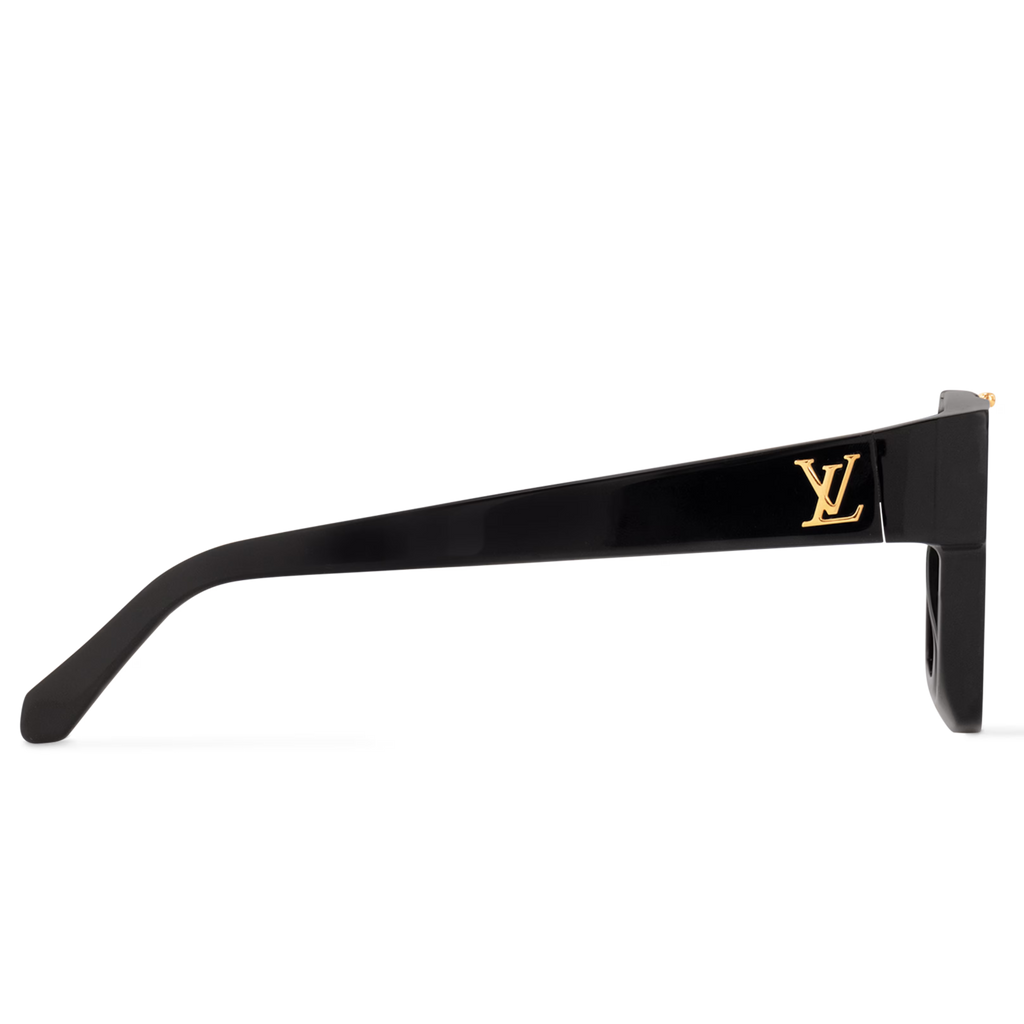 Louis Vuitton Men Square Frame Shiny Void Black Sunglasses