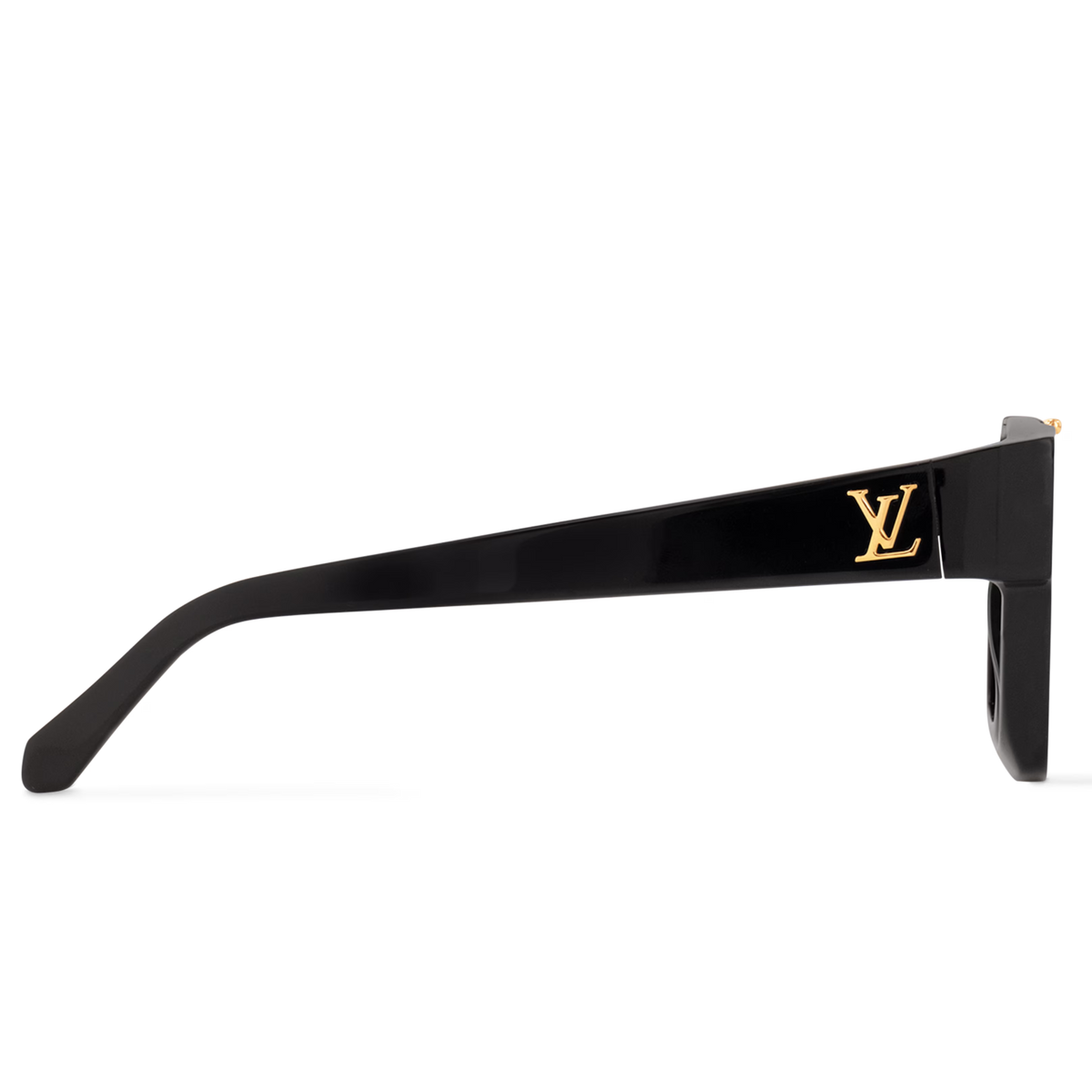 Louis Vuitton Men Square Frame Shiny Void Black Sunglasses
