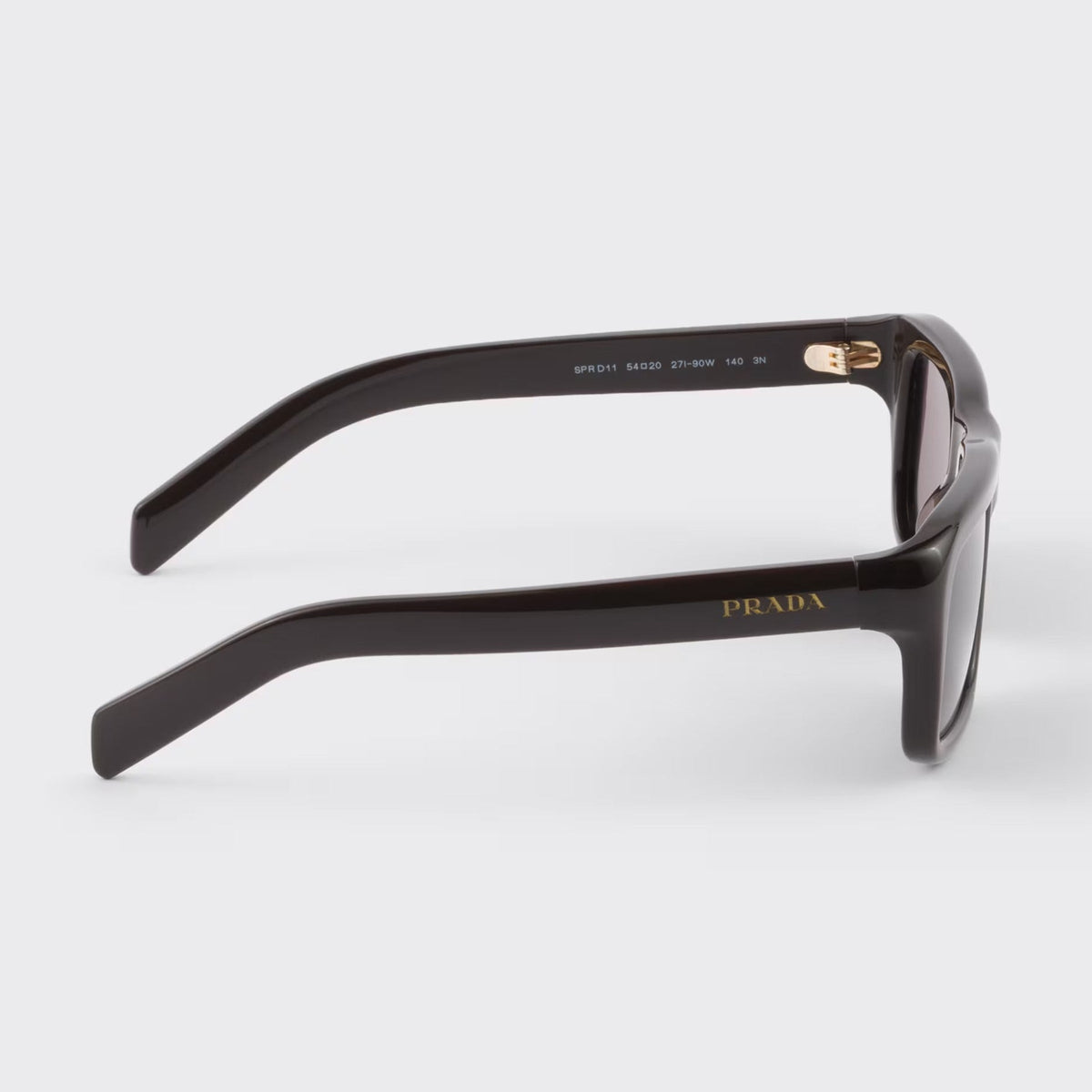 Prada Men Rectangular Frame Cigar Brown Sunglasses