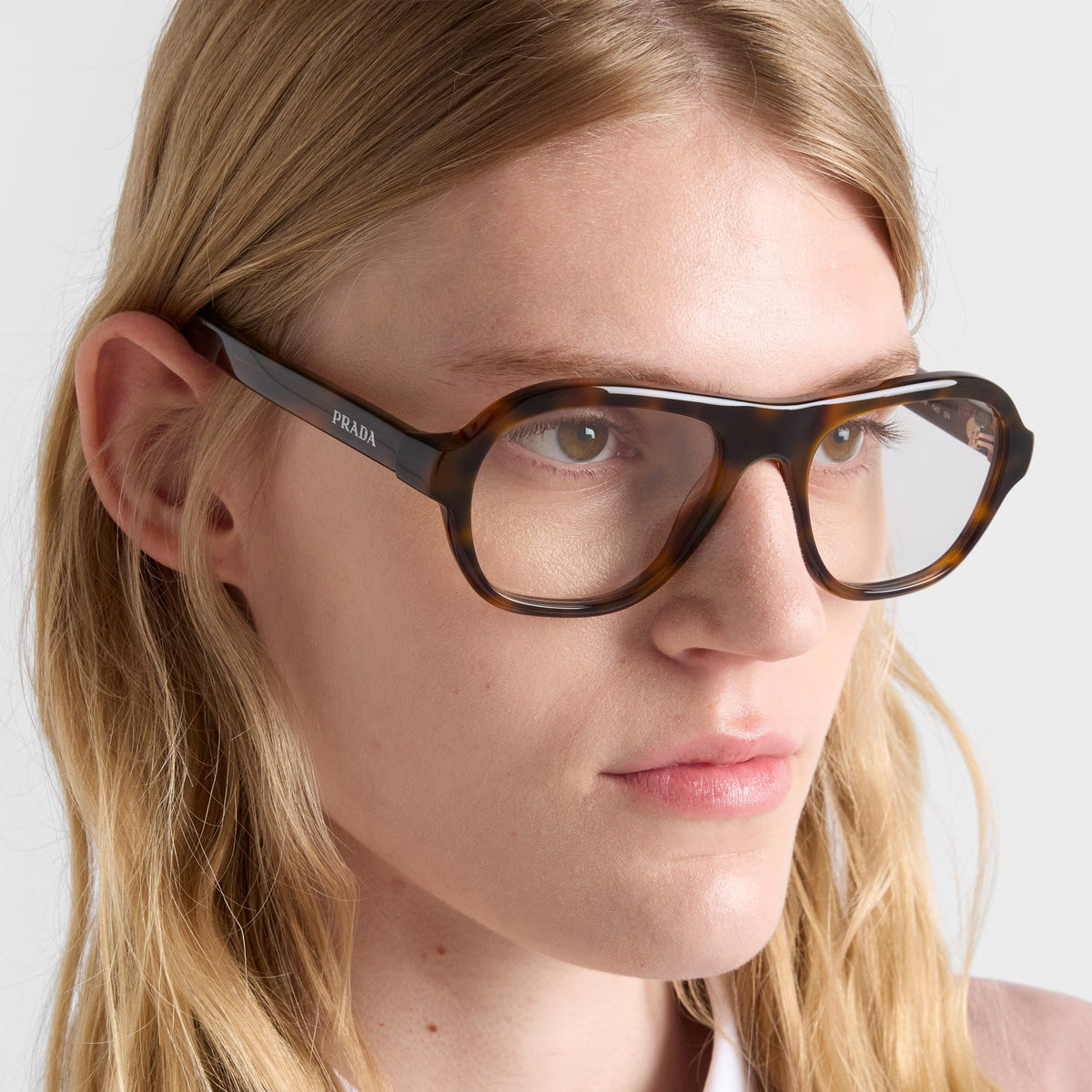 Prada Women Pilot Frame Tan Brown Sunglasses