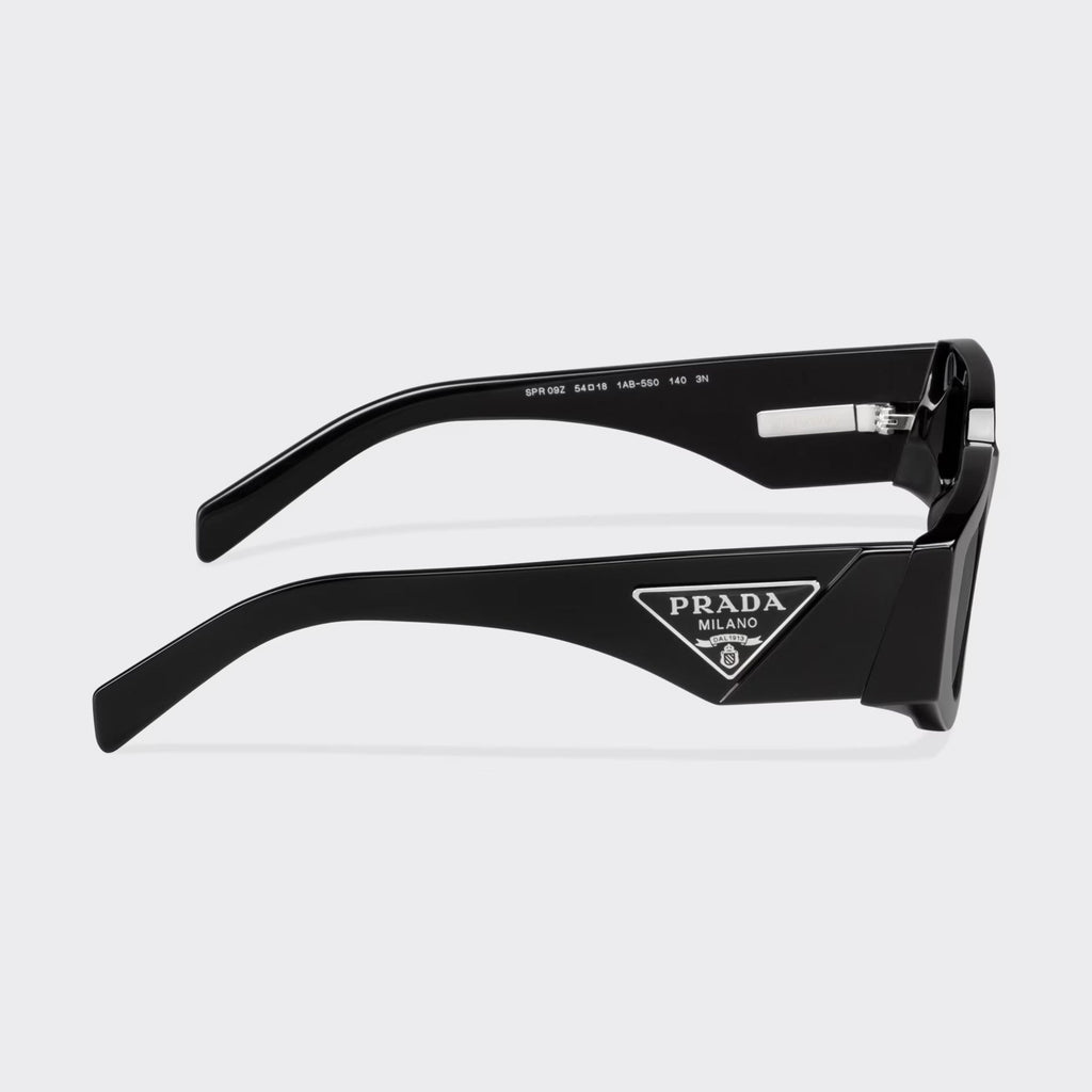 Prada Men Rctangular Frame Black Sunglasses