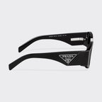 Prada Men Rctangular Frame Black Sunglasses