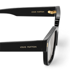 Louis Vuitton Men Sqaure Frame Shiny Ink Black Sunglasses