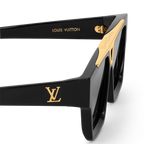 Louis Vuitton Men Square Frame Shiny Void Black Sunglasses