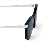 Louis Vuitton Men Round Frame Shiny Soft Black Sunglasses