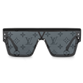 Louis Vuitton Men Mask Frame Matte Black Sunglasses