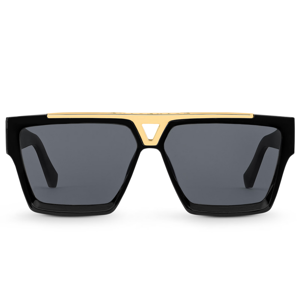 Louis Vuitton Men Square Frame Shiny Void Black Sunglasses