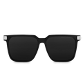 Louis Vuitton Men Sqaure Frame Shiny Soft Black Sunglasses