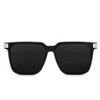 Louis Vuitton Men Sqaure Frame Shiny Soft Black Sunglasses