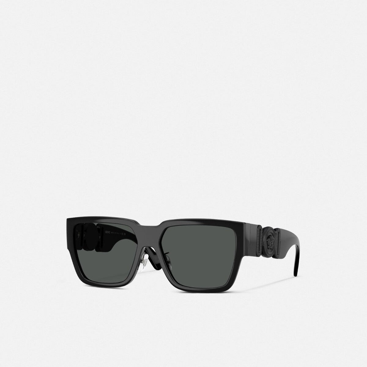 Versace Men Sqaure Frame Black Sunglasses