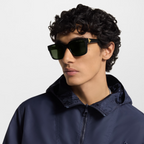 Louis Vuitton Men Sqaure Frame Jode Black Sunglasses