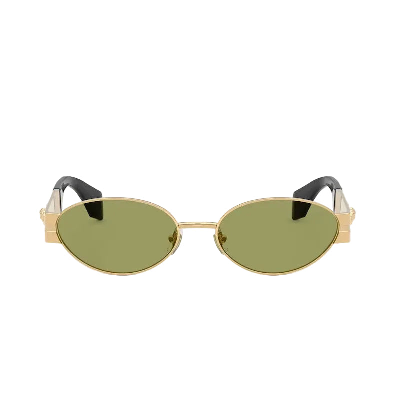Versace Oval Frame Shiny Dusty Gold Sunglasses
