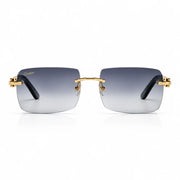 Cartier Elongated C de Motif Men Rimless Grey Sunglasses