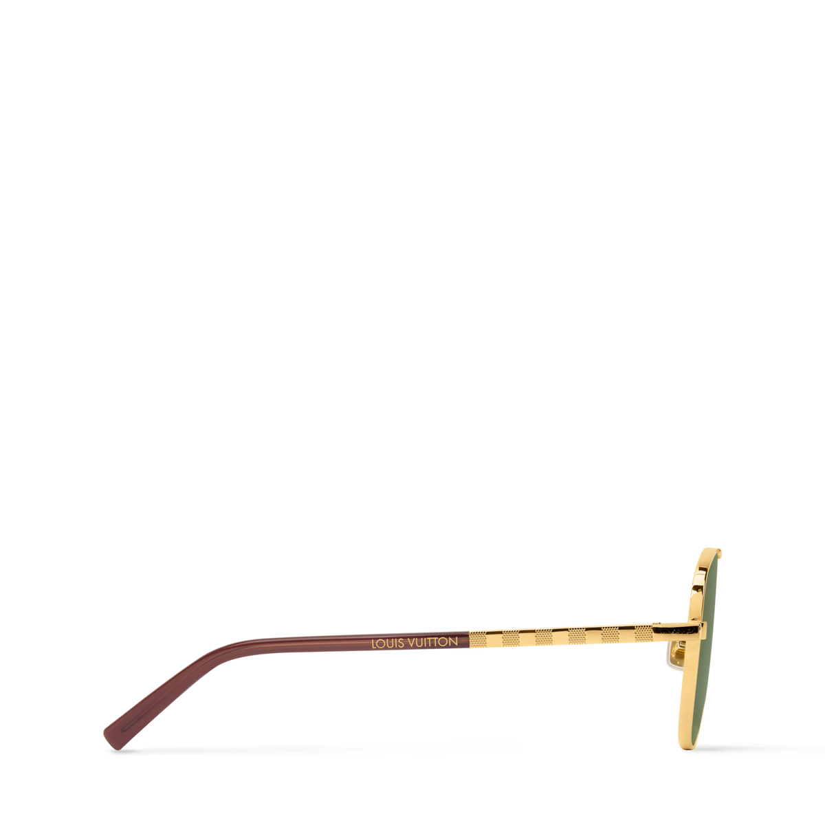 Louis Vuitton Men Pilot Frame Metallic Gold Sunglasses