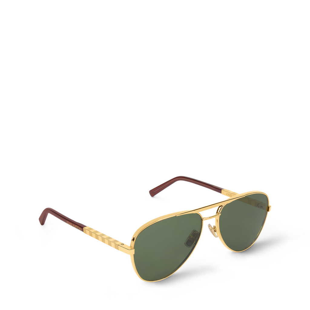 Louis Vuitton Men Pilot Frame Metallic Gold Sunglasses