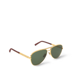 Louis Vuitton Men Pilot Frame Metallic Gold Sunglasses