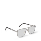 Louis Vuitton Men Square Frame Natural Silver Sunglasses