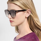 Louis Vuitton Women Cat Eye Frame Grey Sunglasses