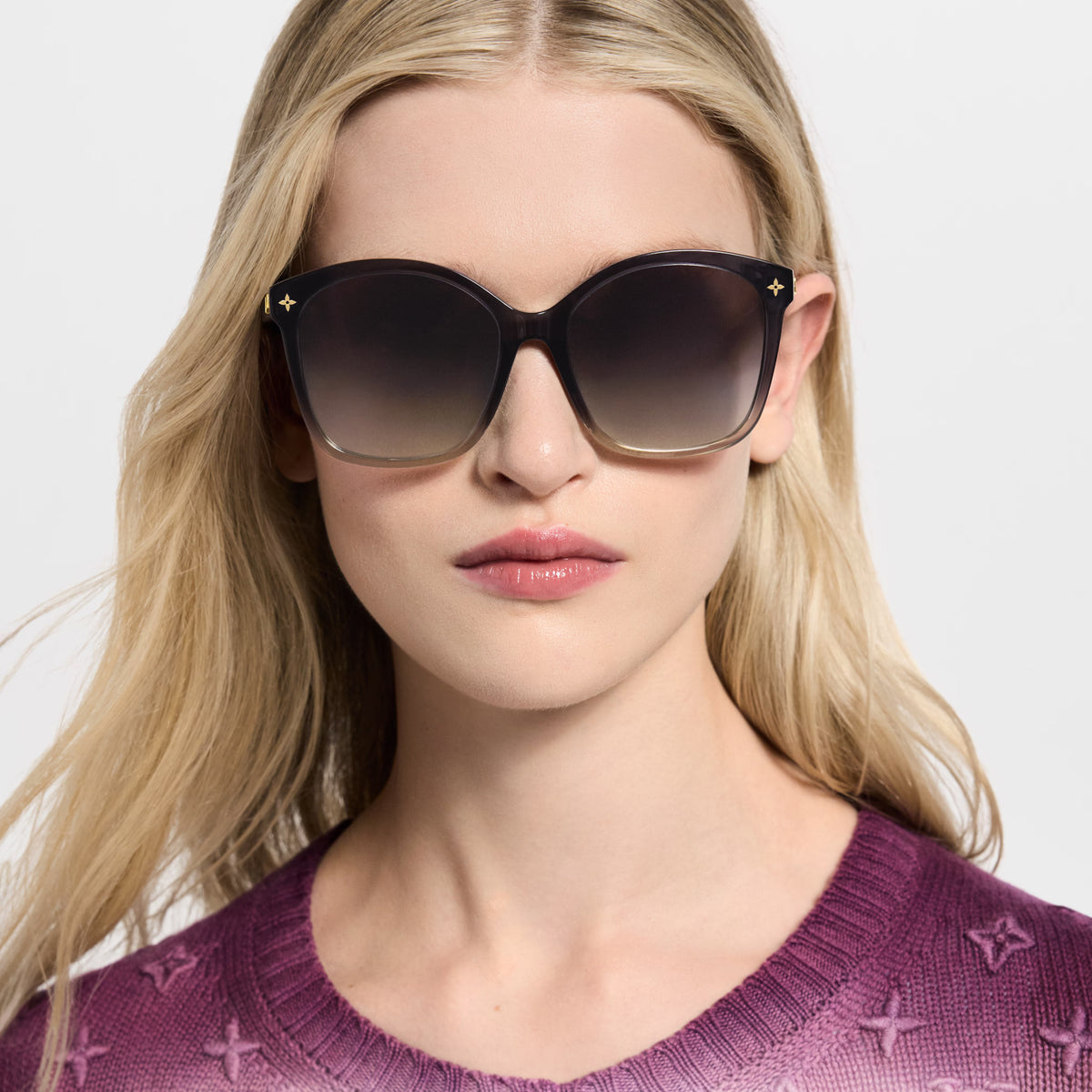 Louis Vuitton Women Cat Eye Frame Grey Sunglasses