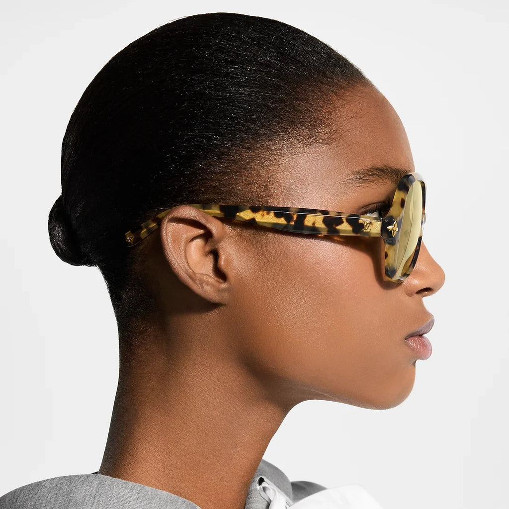 Louis Vuitton Women Aura Flower Square Pilot Sunglasses