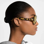 Louis Vuitton Women Aura Flower Square Pilot Sunglasses