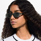 Louis Vuitton Women Rectangle Frame Grey Sunglasses