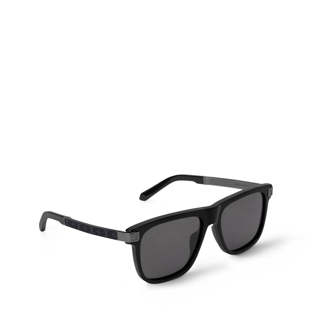 Louis Vuitton Men Square Frame Dusty Black Sunglasses