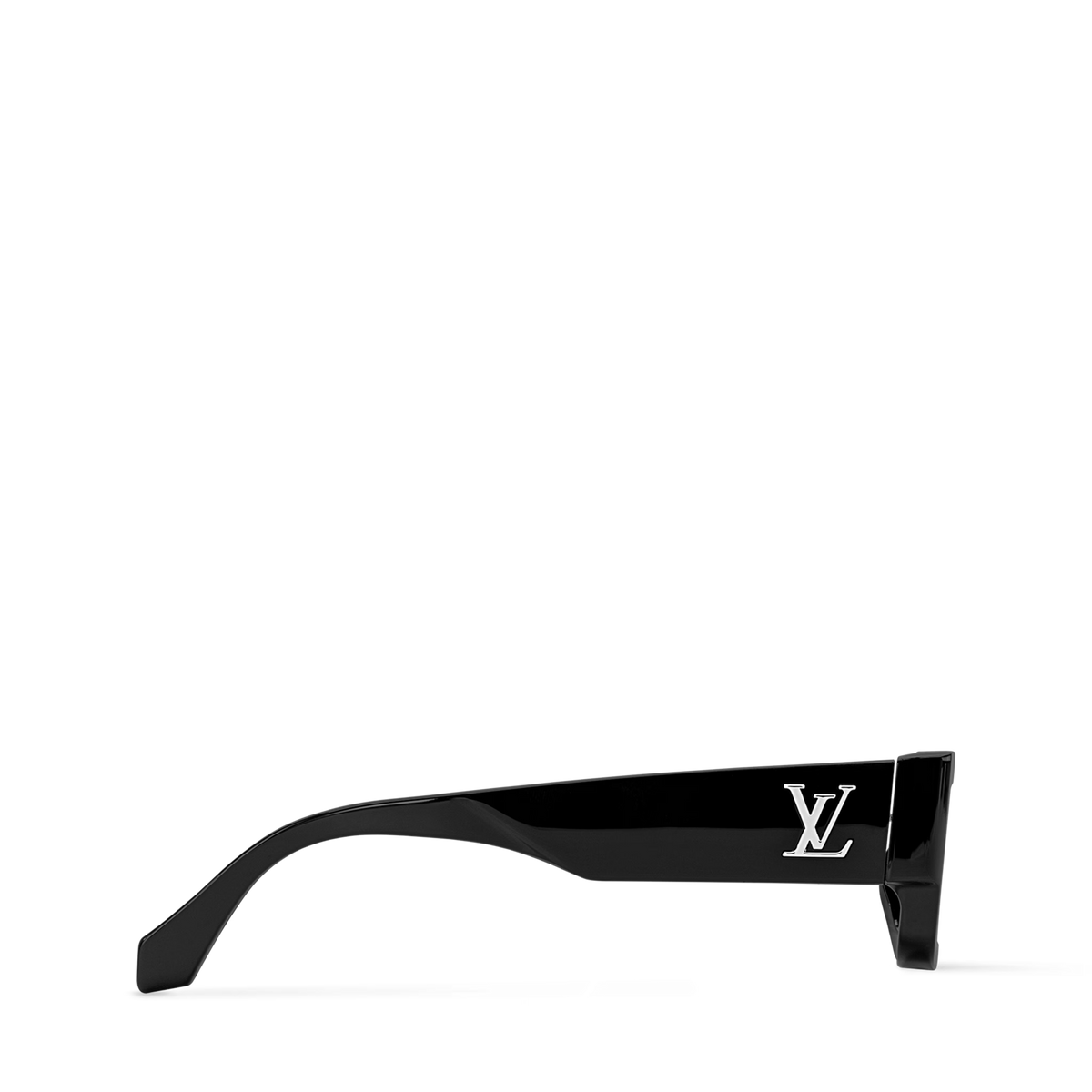 Louis Vuitton Men Square Frame Matt Shiny Black Sunglasses