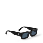 Louis Vuitton Men Square Frame Matt Shiny Black Sunglasses