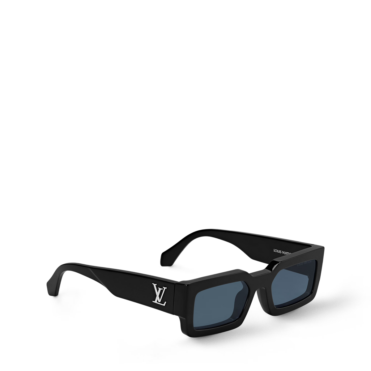 Louis Vuitton Men Square Frame Matt Shiny Black Sunglasses