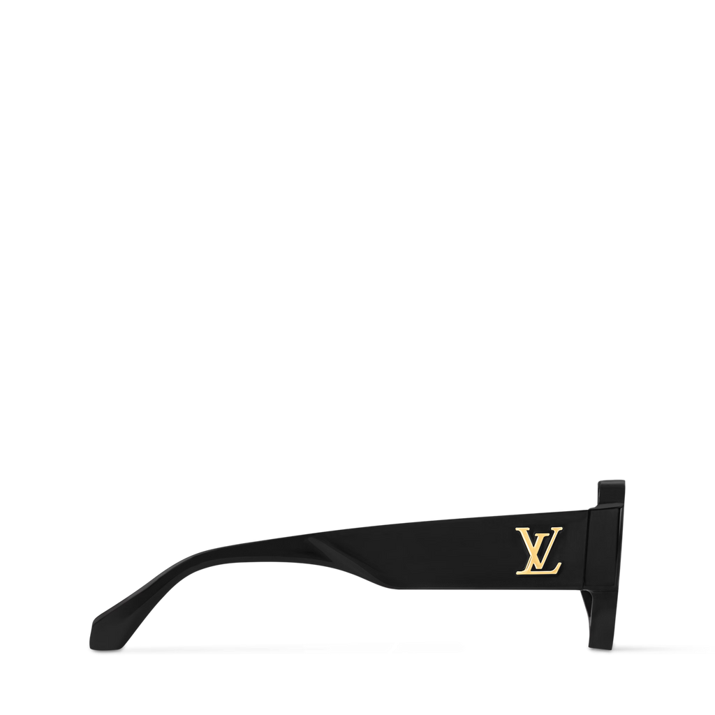 Louis Vuitton Men Round Square Frame Black Sunglasses