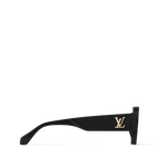 Louis Vuitton Men Round Square Frame Black Sunglasses