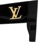 Louis Vuitton Men Square Deep Shiny Black Sunglasses